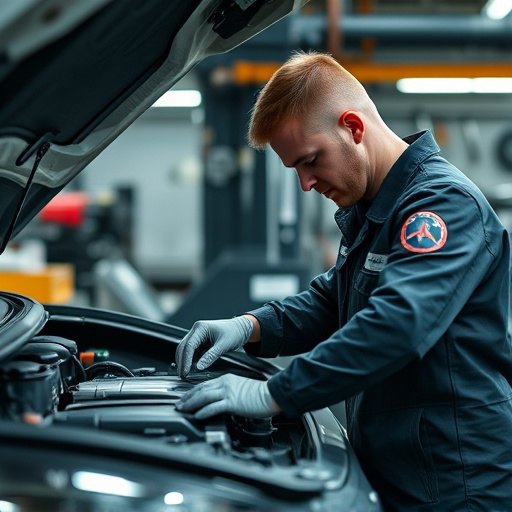 auto technician working