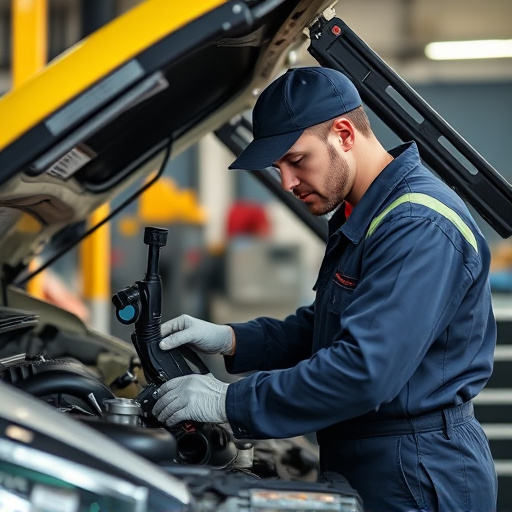 auto technician working