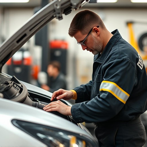 auto technician working