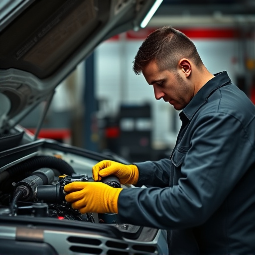 auto technician working