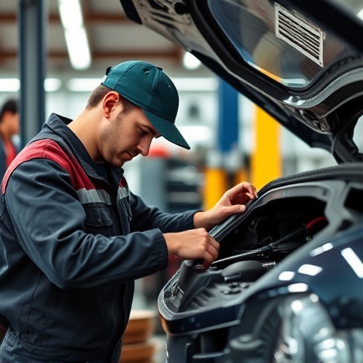 auto technician working