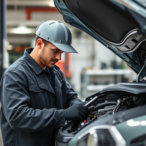 auto technician working