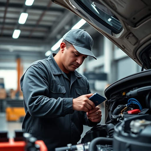 auto technician working