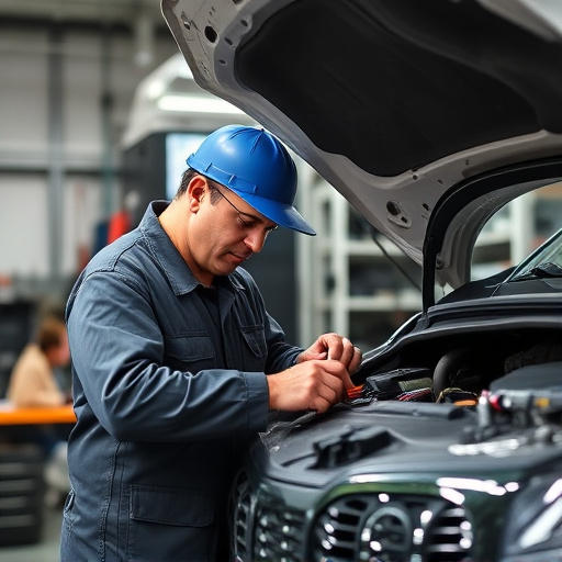 auto technician working