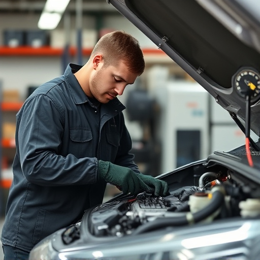 auto technician working