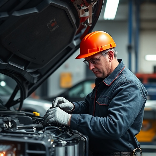 auto technician working