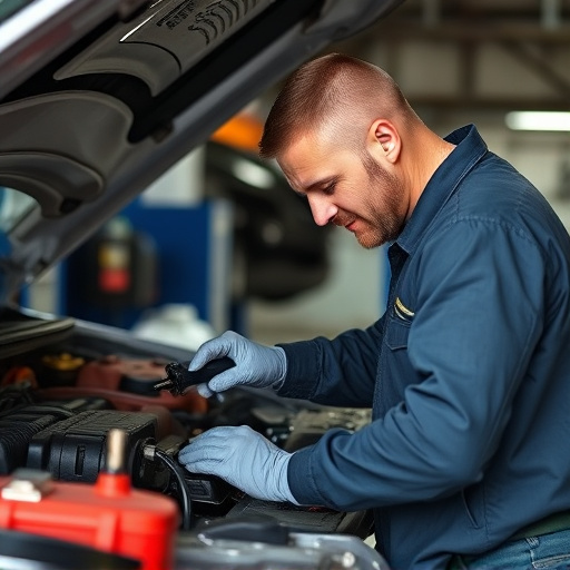 auto technician working