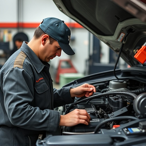 auto technician working