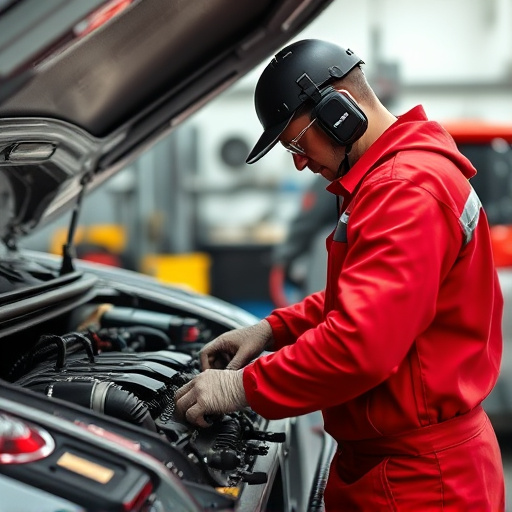 auto technician working
