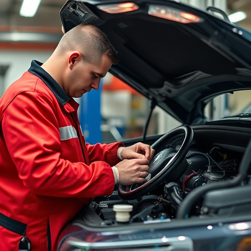 auto technician working
