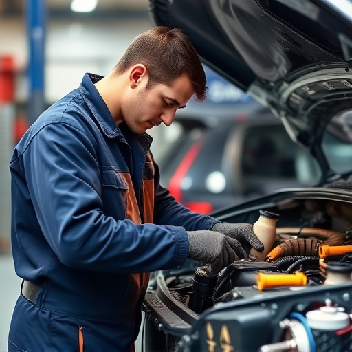 auto technician working