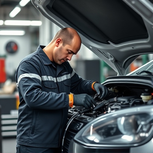 auto technician working