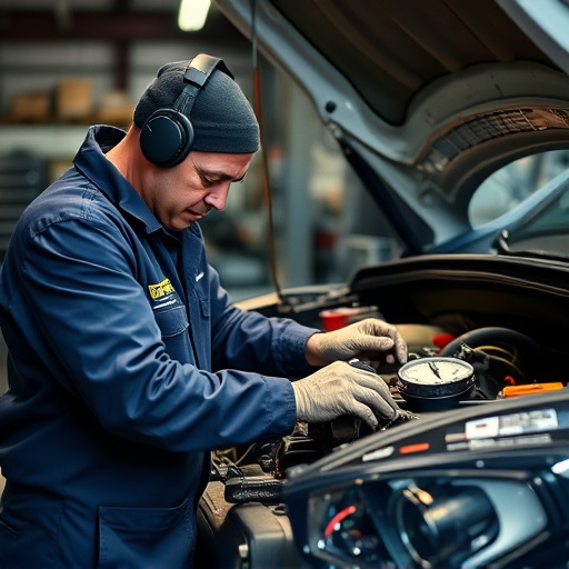 auto technician working