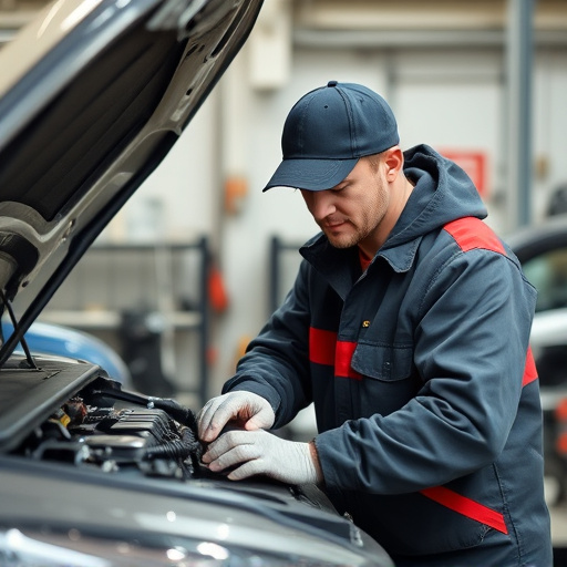 auto technician working