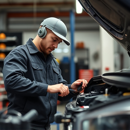 auto technician working
