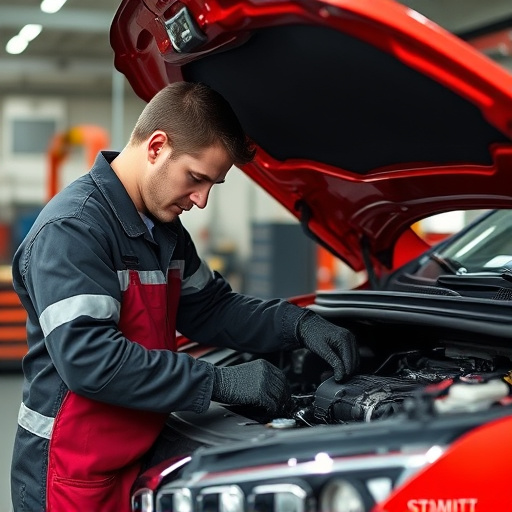 auto technician working