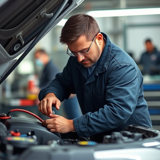 auto technician working