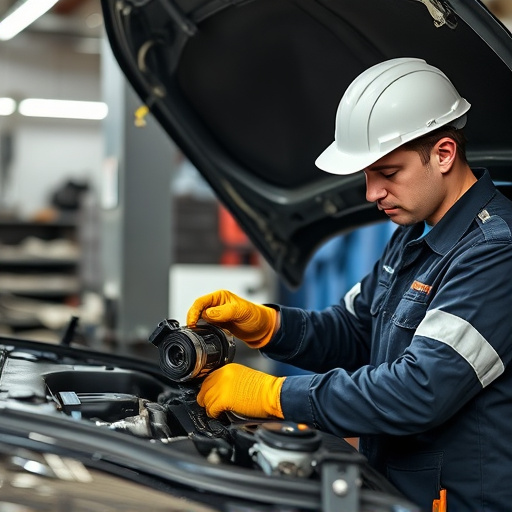 auto technician working