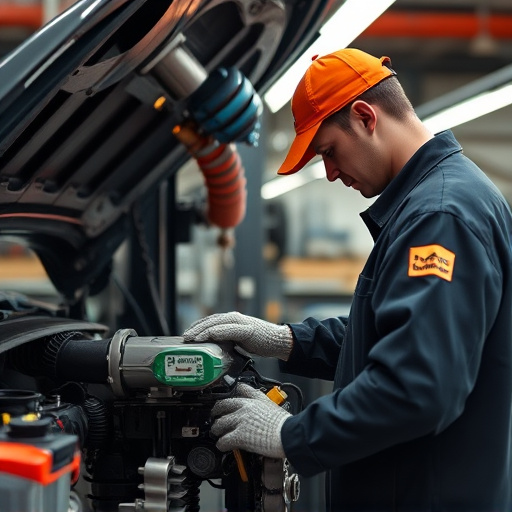 auto technician working