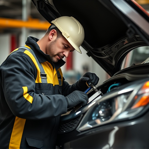 auto technician working