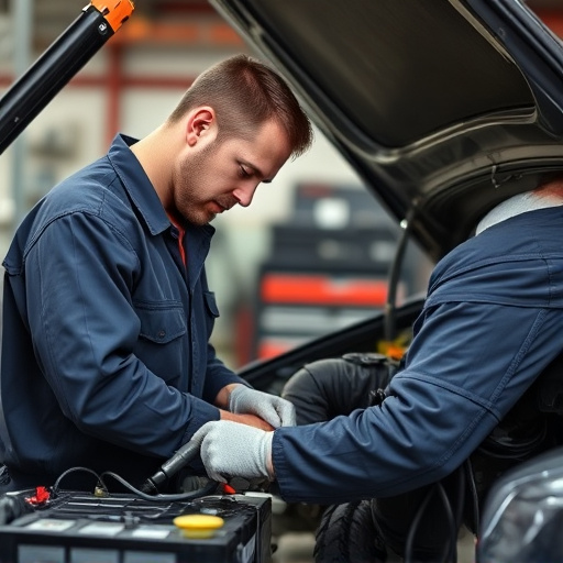 auto technician working