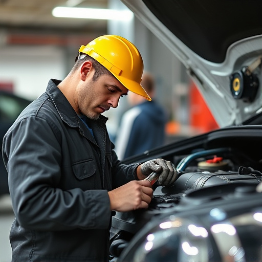 auto technician working
