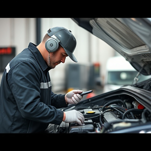 auto technician working