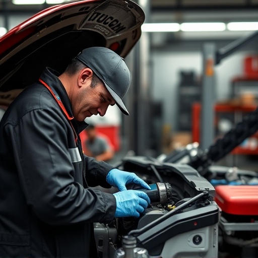 auto technician working