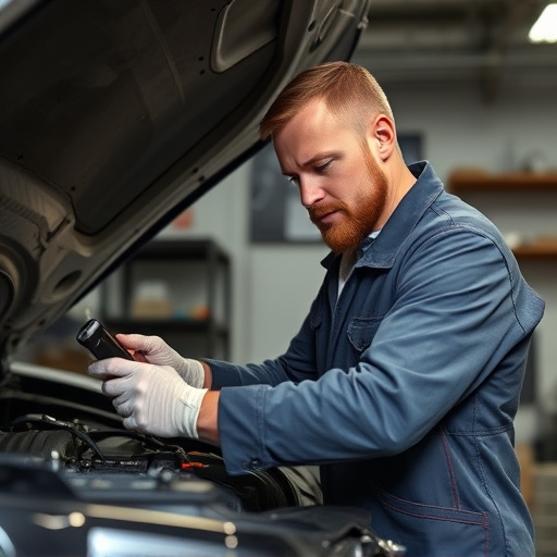 auto technician working