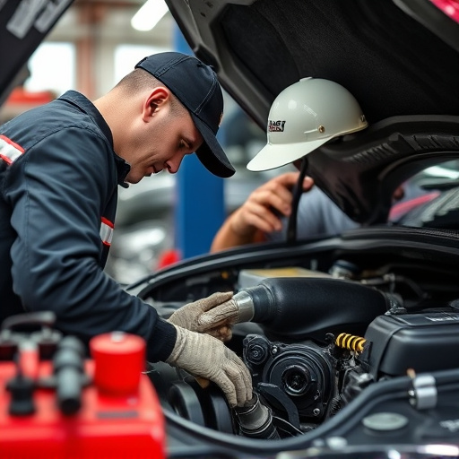 auto technician working