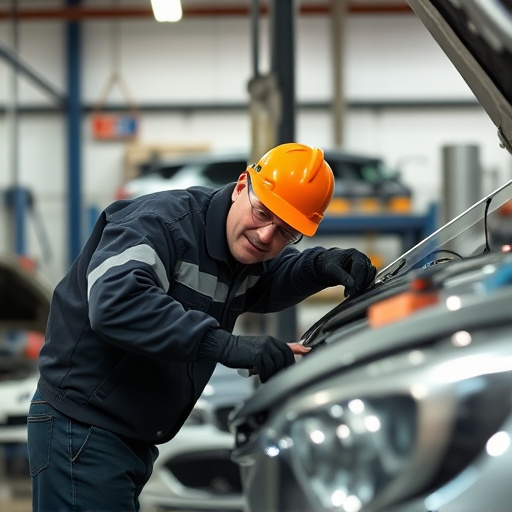 auto technician working