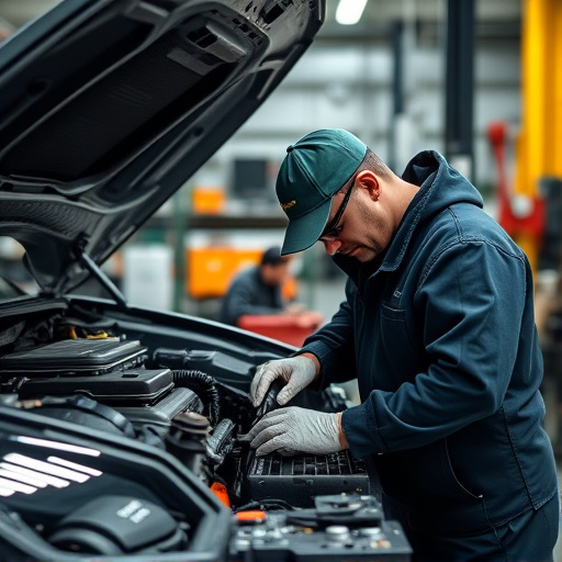 auto technician working