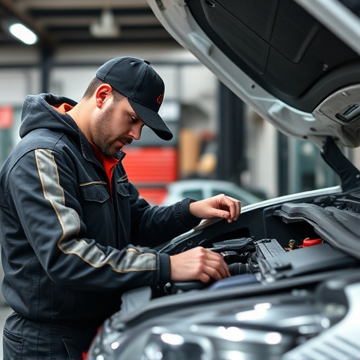 auto technician working