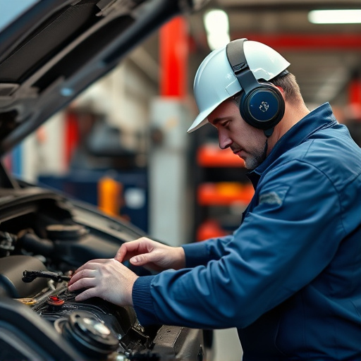 auto technician working