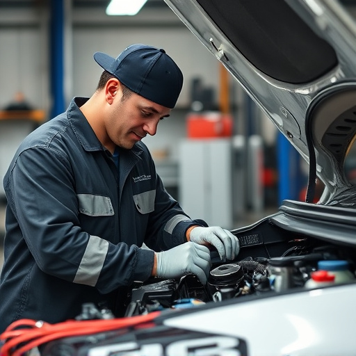 auto technician working