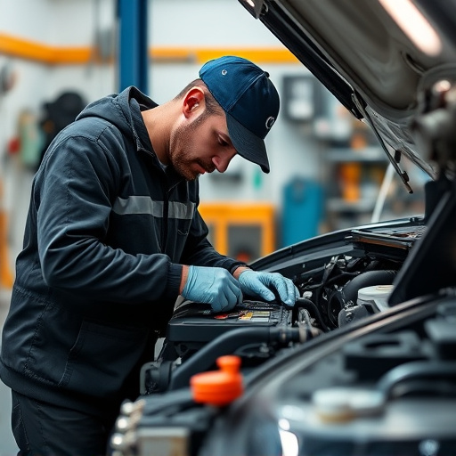 auto technician working