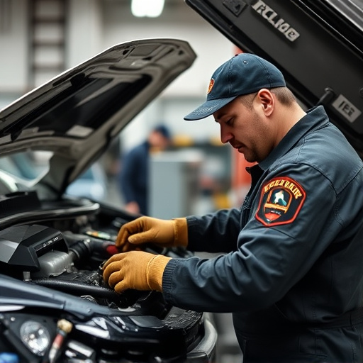 auto technician working