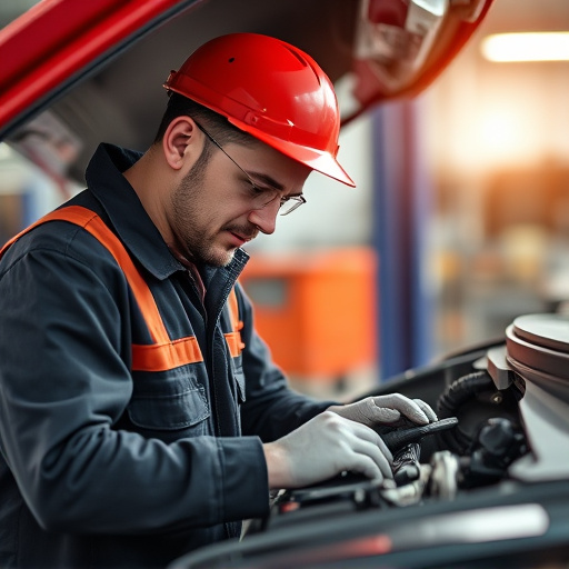 auto technician working