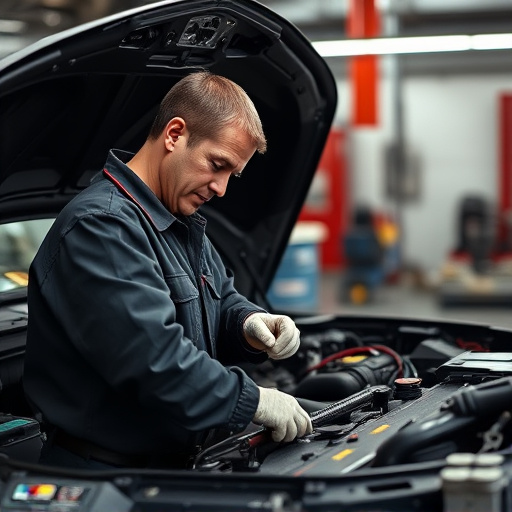 auto technician working