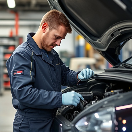 auto technician working
