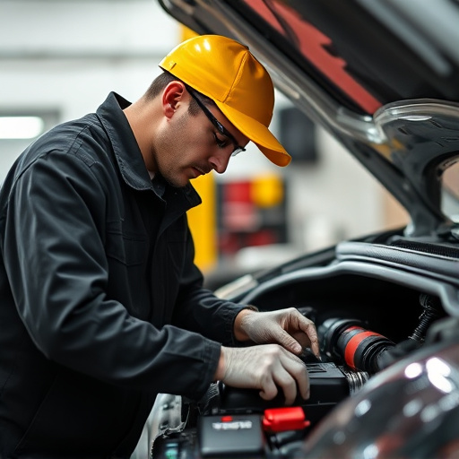 auto technician working