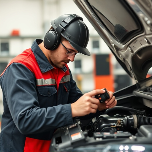 auto technician working