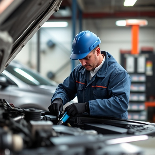 auto technician working
