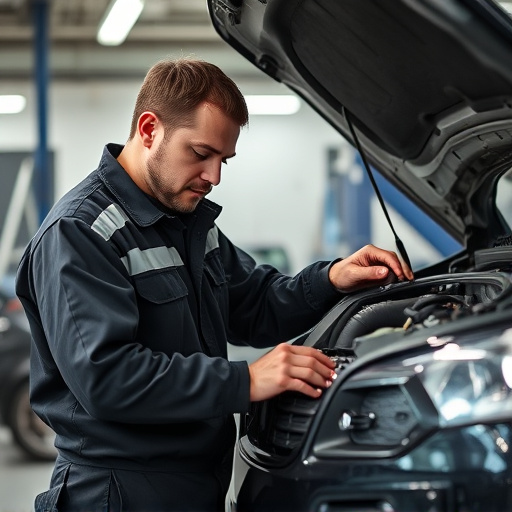 auto technician working