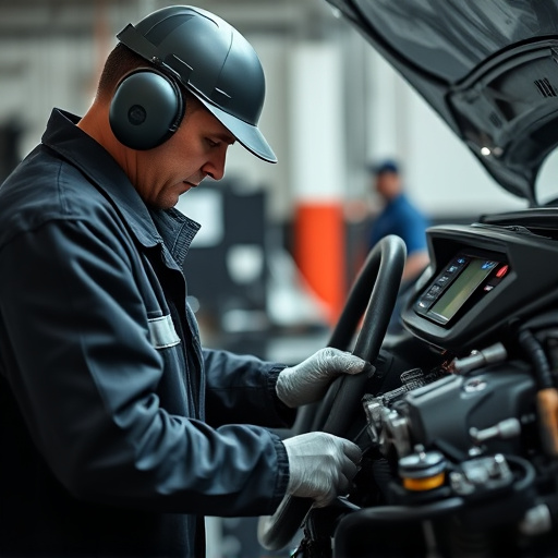 auto technician working