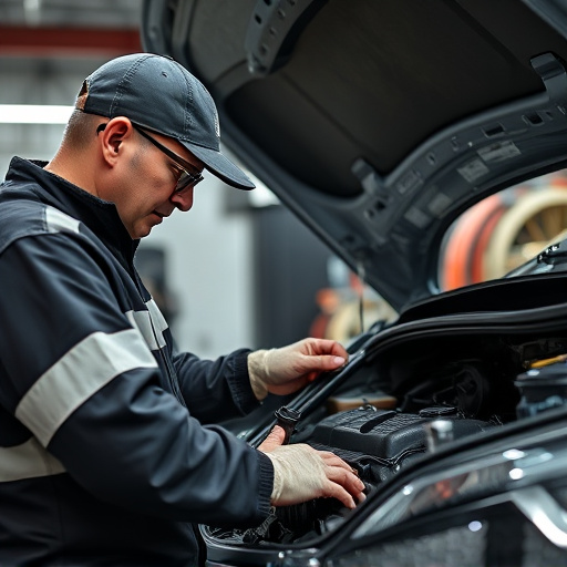 auto technician working