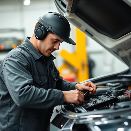 auto technician working