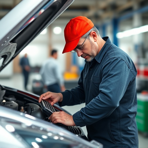 auto technician working