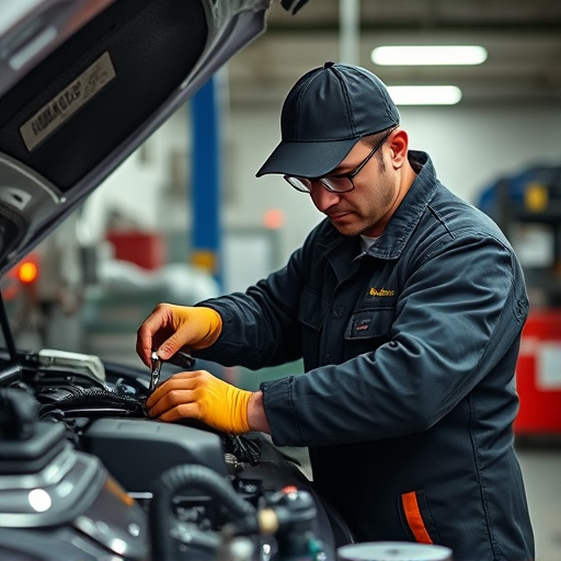 auto technician working