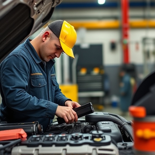 auto technician working